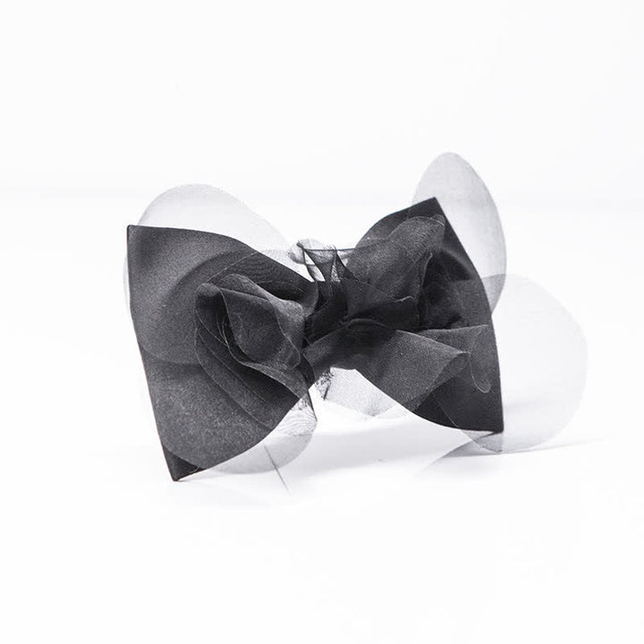 Papillon classico in organza nera da uomo Noble