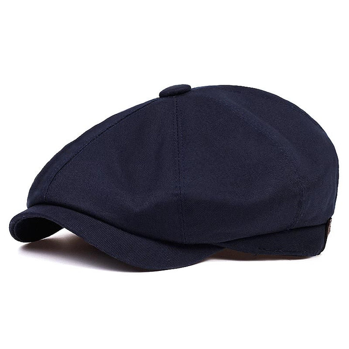 Berretto ottagonale in cotone stile newsboy britannico