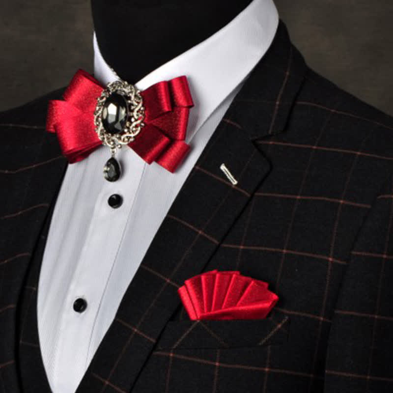 Set di 3 papillon colorati con strass neri