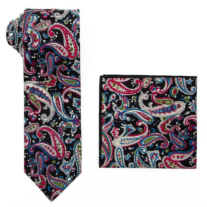 Set di 2 cravatte esotiche Paisley da uomo