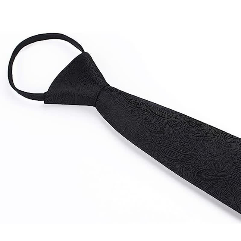Cravatta con cerniera casual da uomo Paisley