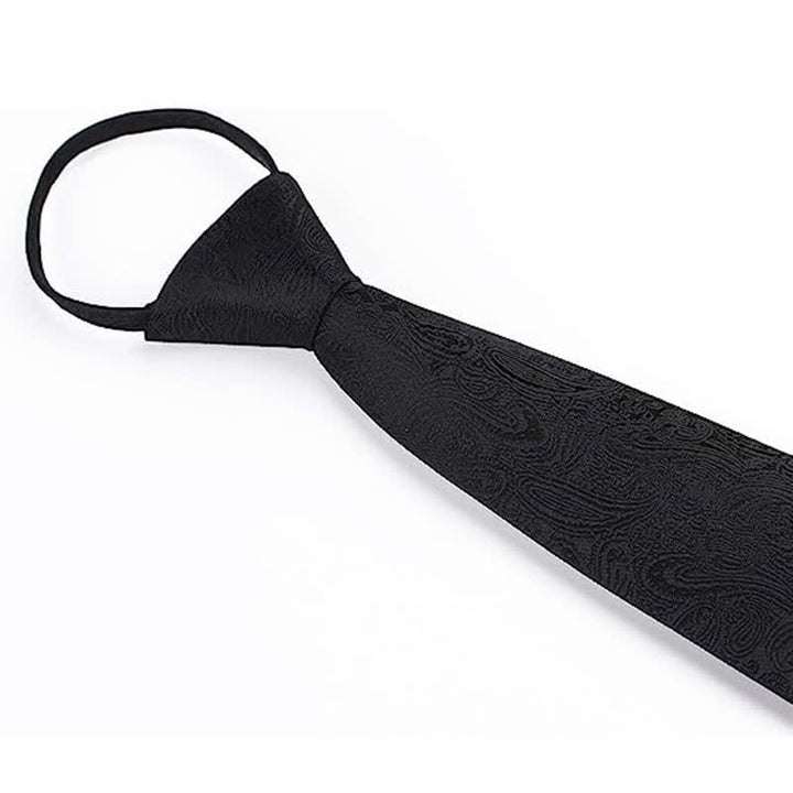 Cravatta con cerniera casual da uomo Paisley
