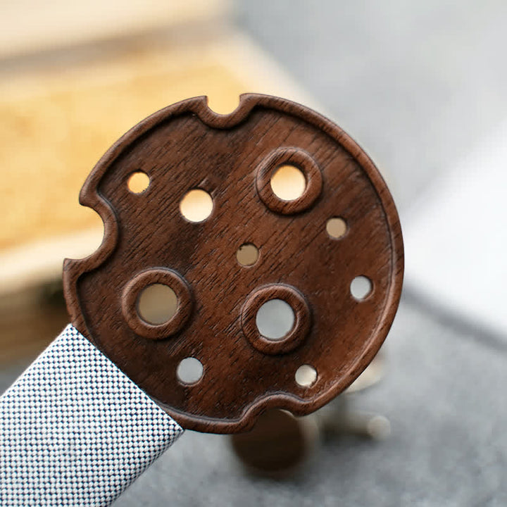 Set di 3 papillon in legno a cerchio cavo da uomo