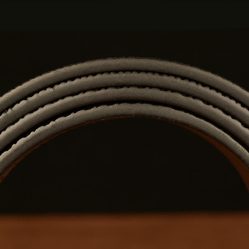 Cintura in pelle con pietra preziosa e drago inciso da uomo