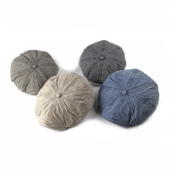 Berretto casual in cotone invecchiato lavato