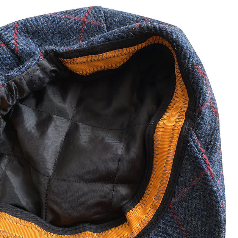 Berretto basco scozzese rosso blu scuro di campagna