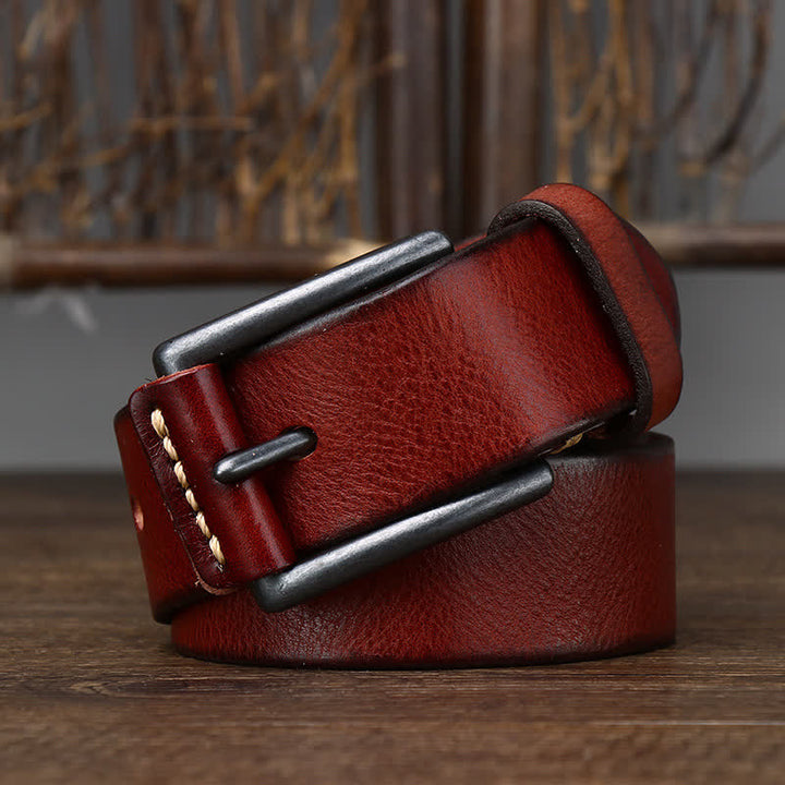 Cintura da cowboy in pelle lucida retrò da uomo alla moda