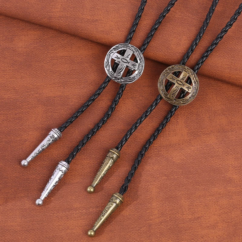 Accessori per magliette retrò Cerchio Croce Bolo Tie
