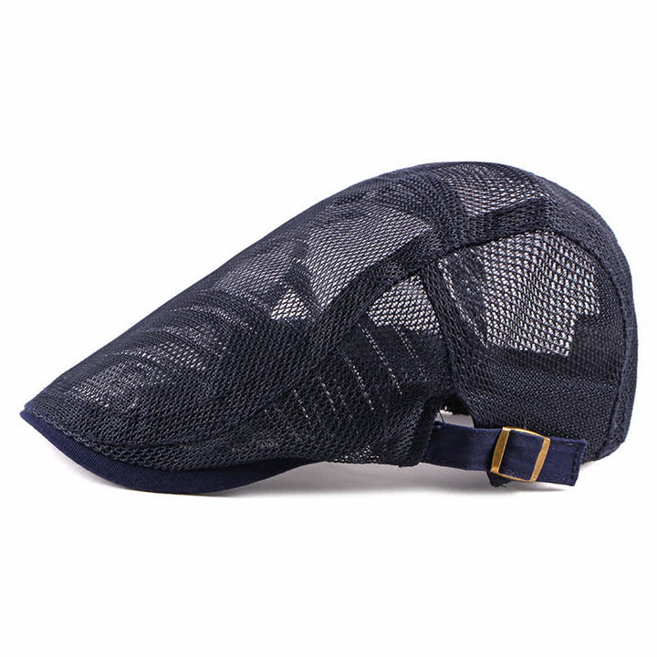 Cappello da sole traspirante con maglia cava, berretto piatto