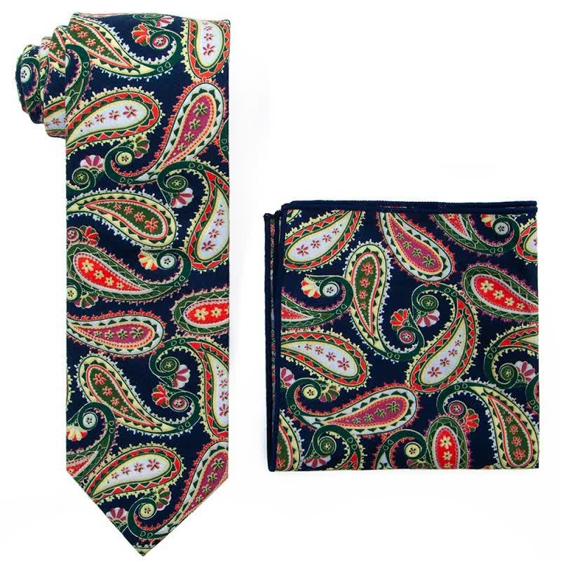 Set di 2 cravatte esotiche Paisley da uomo