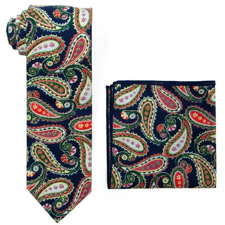 Set di 2 cravatte esotiche Paisley da uomo