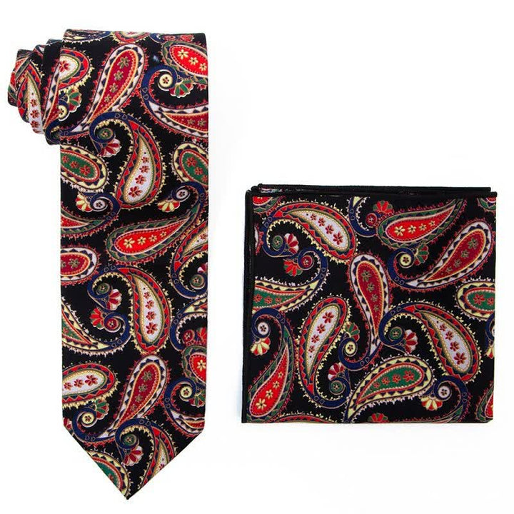Set di 2 cravatte esotiche Paisley da uomo