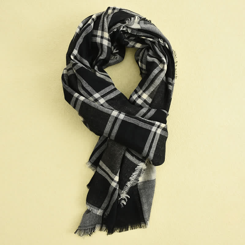 Sciarpa scozzese casual in stile britannico da uomo