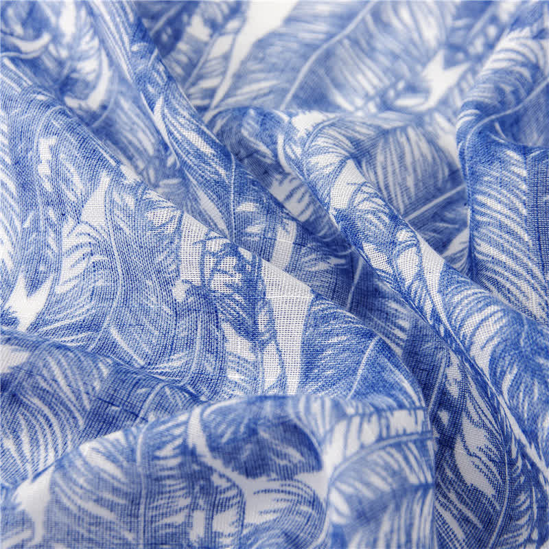 Sciarpa con nappe di perline e motivo a piume da donna