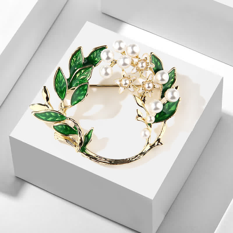 Spilla da donna con ghirlanda di fiori di gardenia