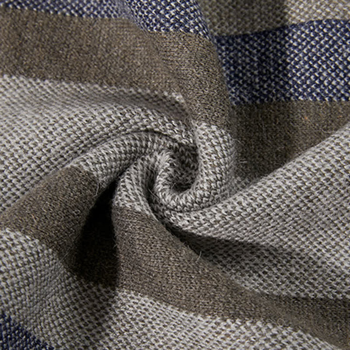 Sciarpa a righe scozzesi calda classica invernale da uomo