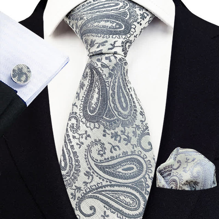 Set di 3 cravatte esotiche Paisley da uomo