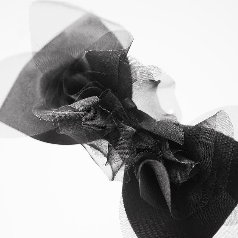 Papillon classico in organza nera da uomo Noble