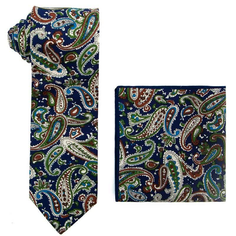 Set di 2 cravatte esotiche Paisley da uomo