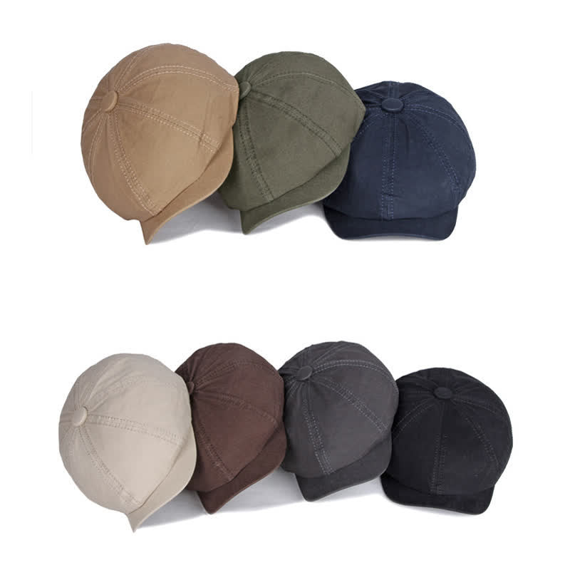 Berretto casual in cotone tinta unita da giorno