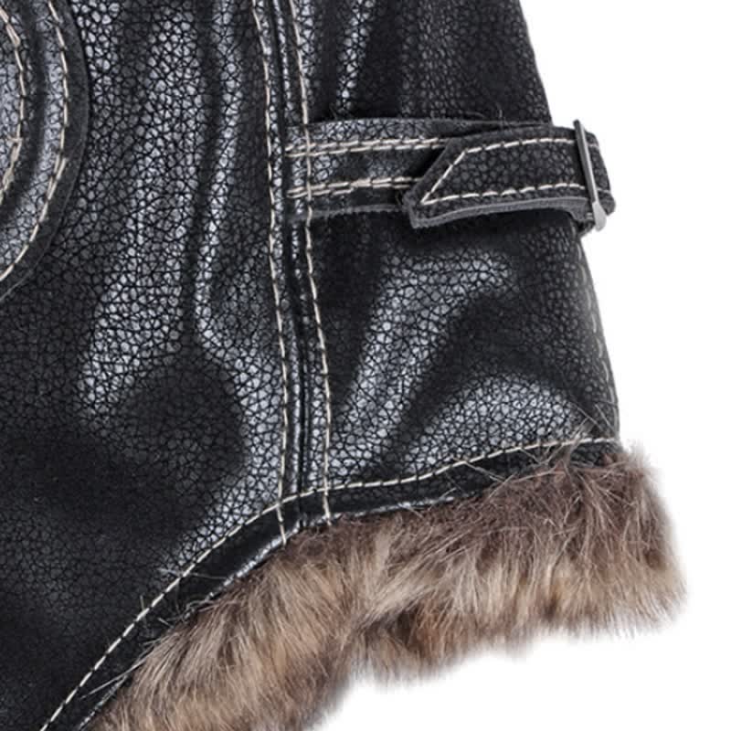 Cappello da cacciatore in similpelle con protezione per le orecchie morbida e soffice
