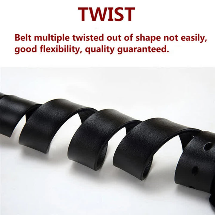 Cintura in pelle da motociclista punk da uomo