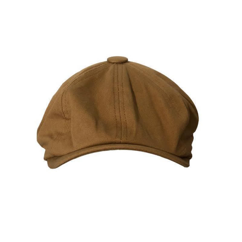 Berretto ottagonale in cotone stile newsboy britannico