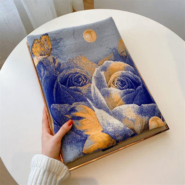 Sciarpa ispessita con pittura a olio di scena magnifica da donna