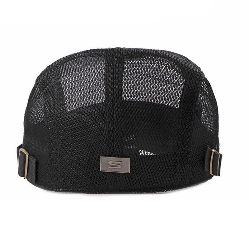 Cappello da sole traspirante con maglia cava, berretto piatto