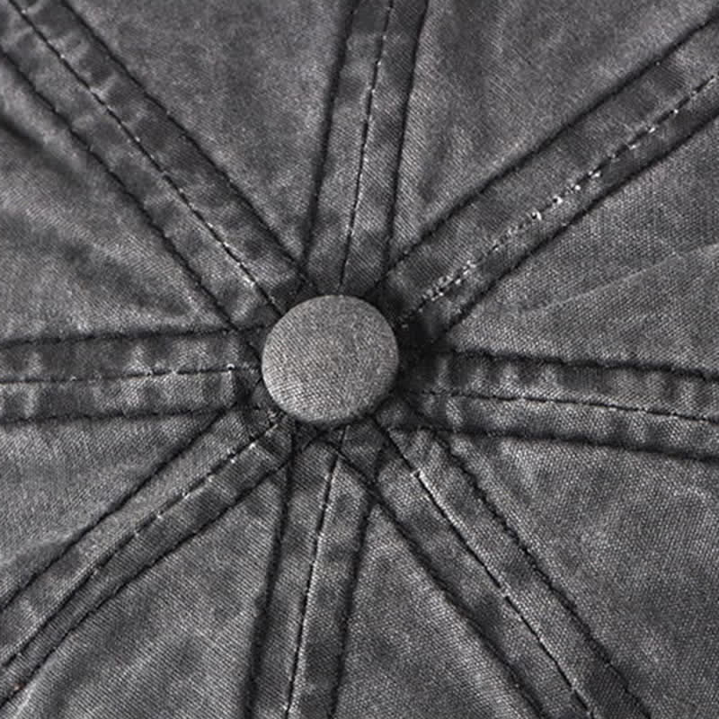 Berretto casual in cotone invecchiato lavato