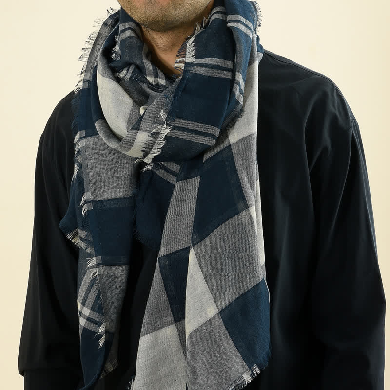 Sciarpa scozzese casual in stile britannico da uomo