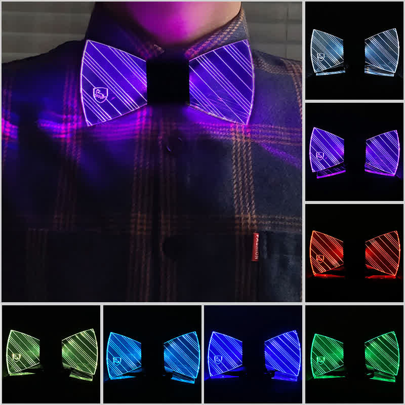 7 colori Festival luminoso Preppy acrilico papillon