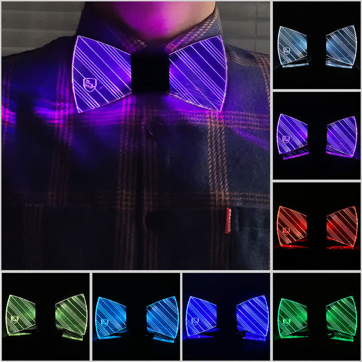 7 colori Festival luminoso Preppy acrilico papillon