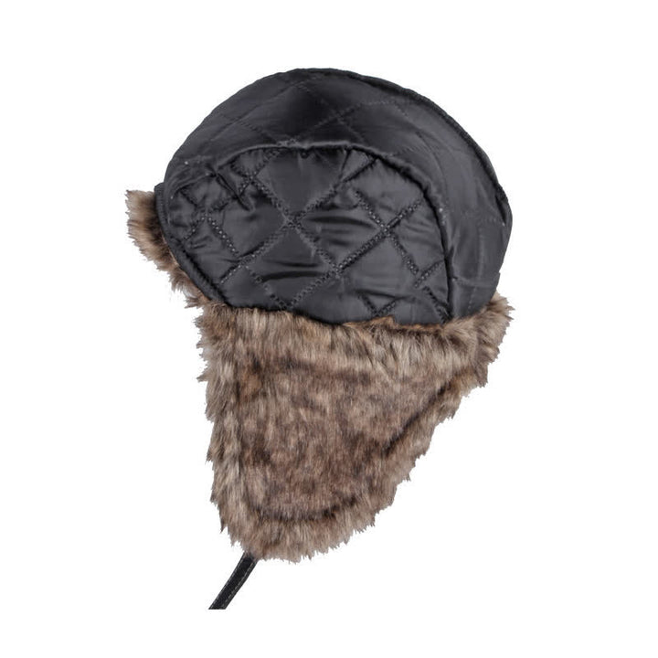 Cappello da cacciatore in similpelle con protezione per le orecchie morbida e soffice