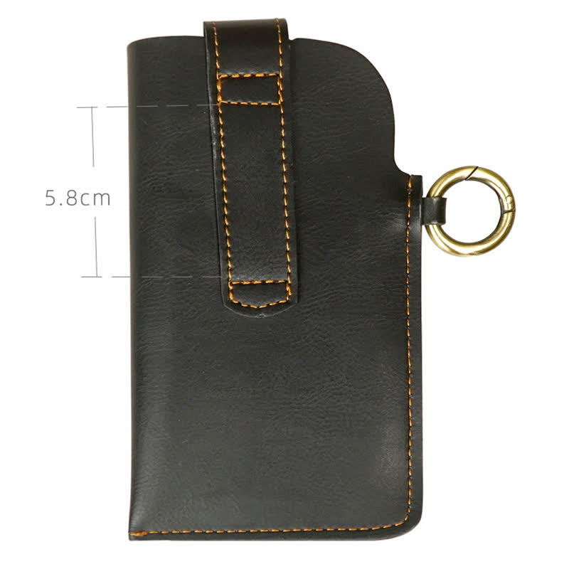 Borsa a tracolla per cellulare con bottone magnetico in ottone retrò