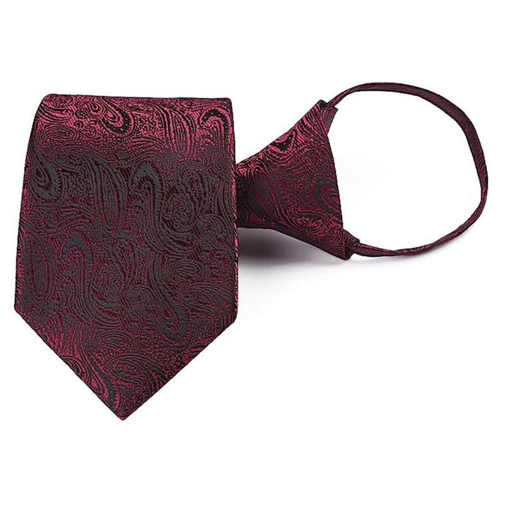 Cravatta con cerniera casual da uomo Paisley