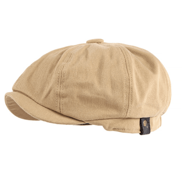 Berretto ottagonale in cotone stile newsboy britannico