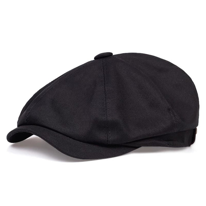 Berretto ottagonale in cotone stile newsboy britannico