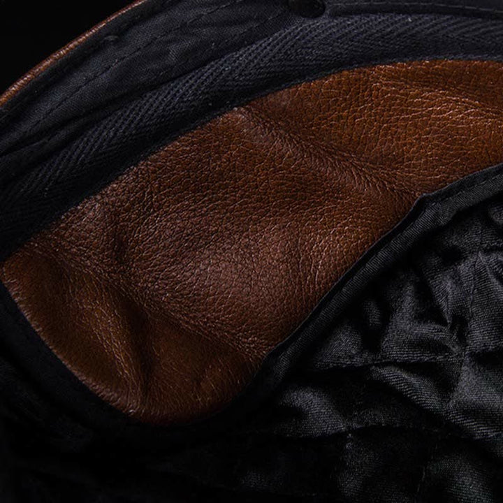 Berretto letterario ottagonale in vera pelle