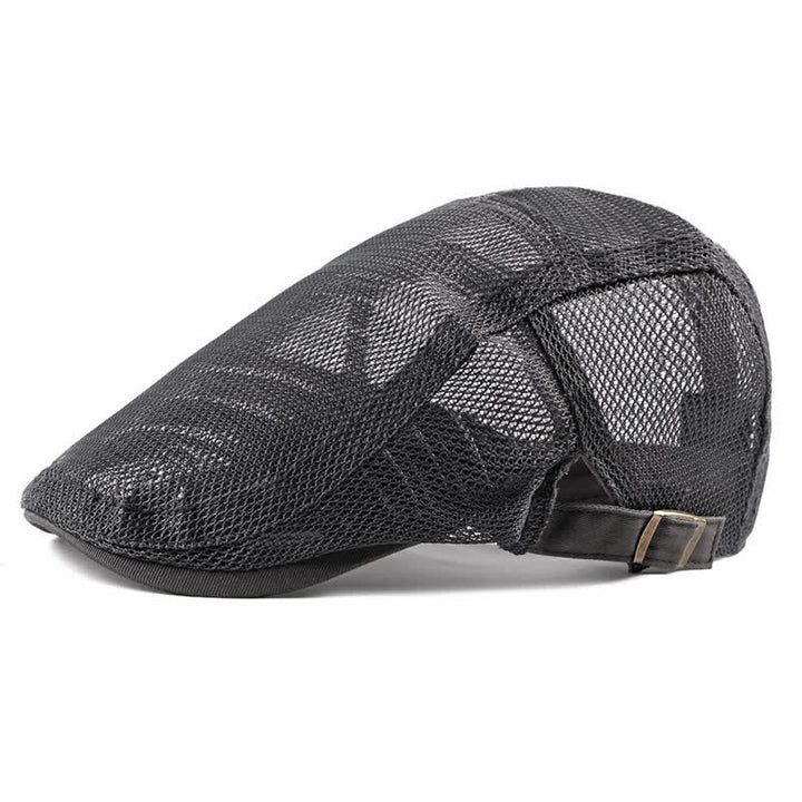 Cappello da sole traspirante con maglia cava, berretto piatto