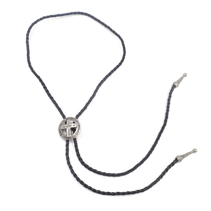 Accessori per magliette retrò Cerchio Croce Bolo Tie