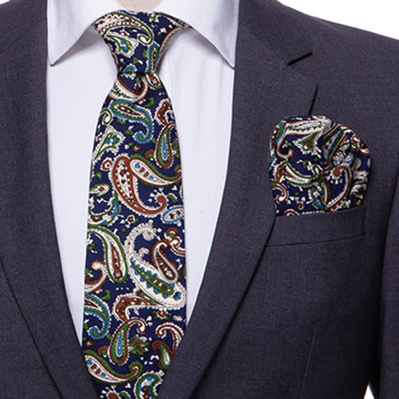 Set di 2 cravatte esotiche Paisley da uomo