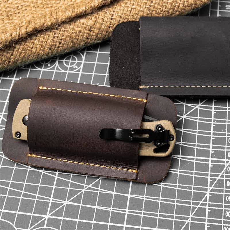 Borsa da cintura con fondo aperto e fodero in pelle per trasporto orizzontale