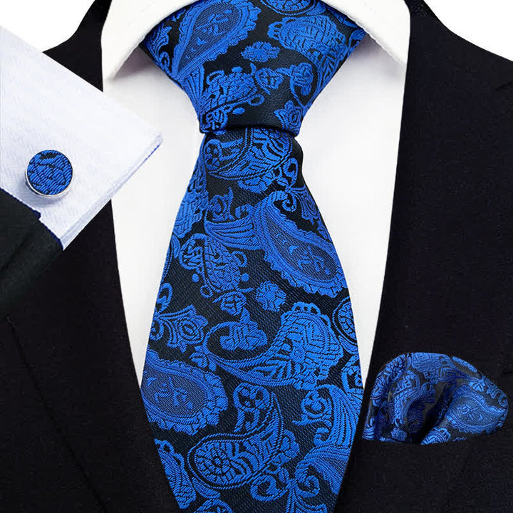 Set di 3 cravatte esotiche Paisley da uomo