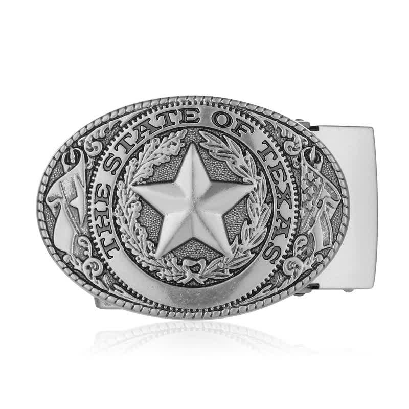 Cintura in pelle con chiusura automatica Texas Pentagram fai da te da uomo