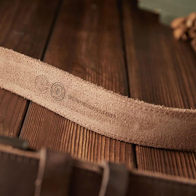 Cintura da cowboy classica in pelle testurizzata da uomo