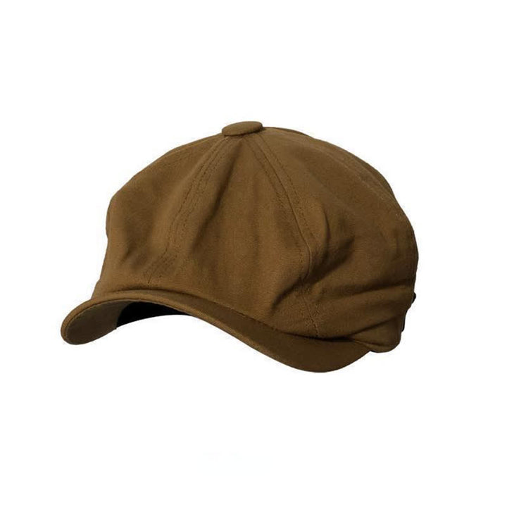 Berretto ottagonale in cotone stile newsboy britannico