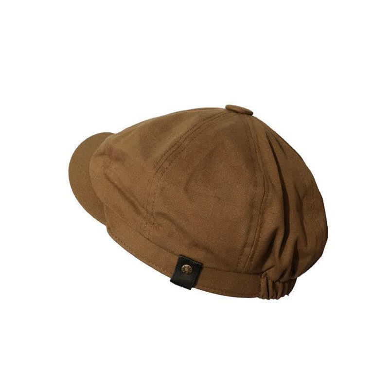 Berretto ottagonale in cotone stile newsboy britannico