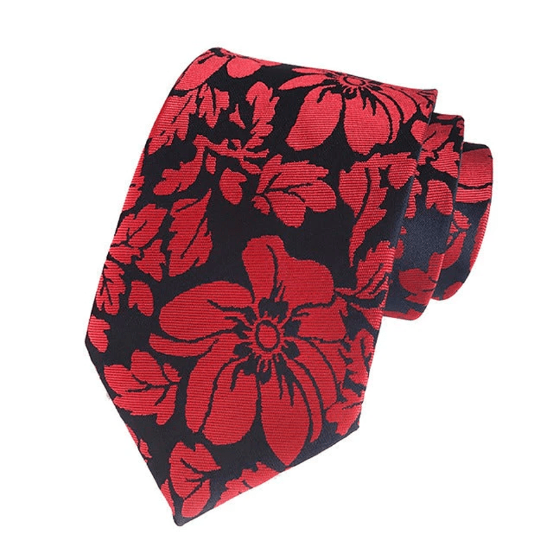 Set di 2 cravatte floreali da uomo con foglie da giardino