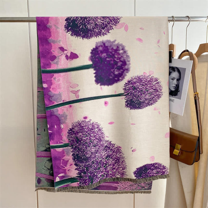 Sciarpa ispessita con pittura a olio di scena magnifica da donna